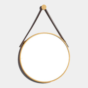 ESPEJO PARED ROUND LEATHER