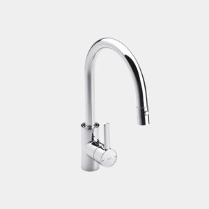 MEZC. FREGADERO TARGA CAÑO CURVO EXTRAIB