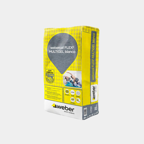 WEBERCOL FLEX2 MULTIGEL BLANCO 25KG