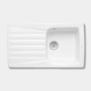 FREGADERO GRES BEVERLY 85 1C 1E BLANCO