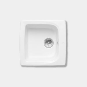 FREGADERO GRES BEVERLY 50X50 1C BLANCO