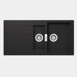 FREGADERO OSLO 100 2 CUBETAS NEGRO