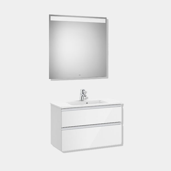 Mueble de baño Roca The Gap Compact 800 Blanco Brillo