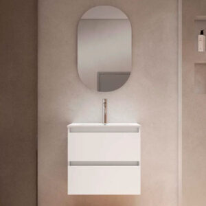 Mueble Baño Visobath 60cm 2C + Lavabo Nieve brillo