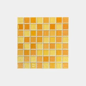 Mosaico Rainbow Amarillo 28x28 Rocatiles