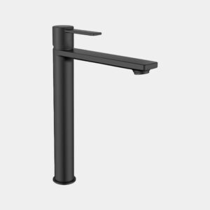 Grifo Lavabo Alto Roca Targa Negro Mate