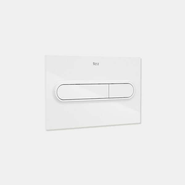 Placa de accionamiento Roca PL1 Dual blanca