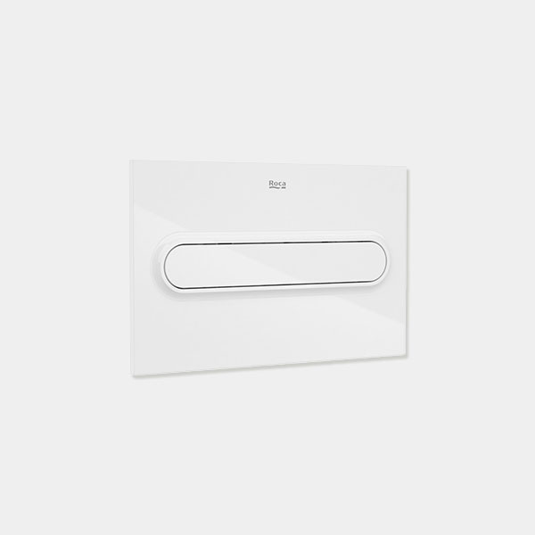Placa de accionamiento Roca PL1 Single blanca